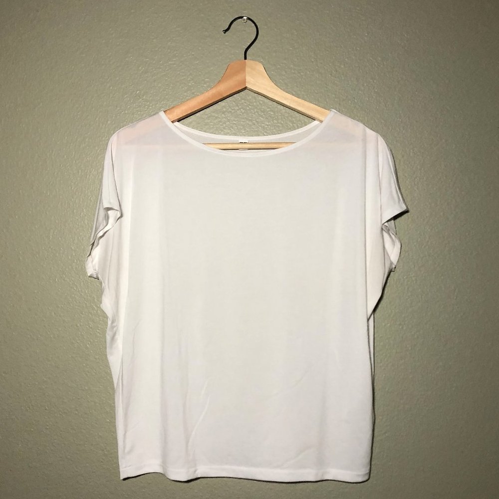Uniqlo Drape Crew Neck Short-Sleeve T-Shirt